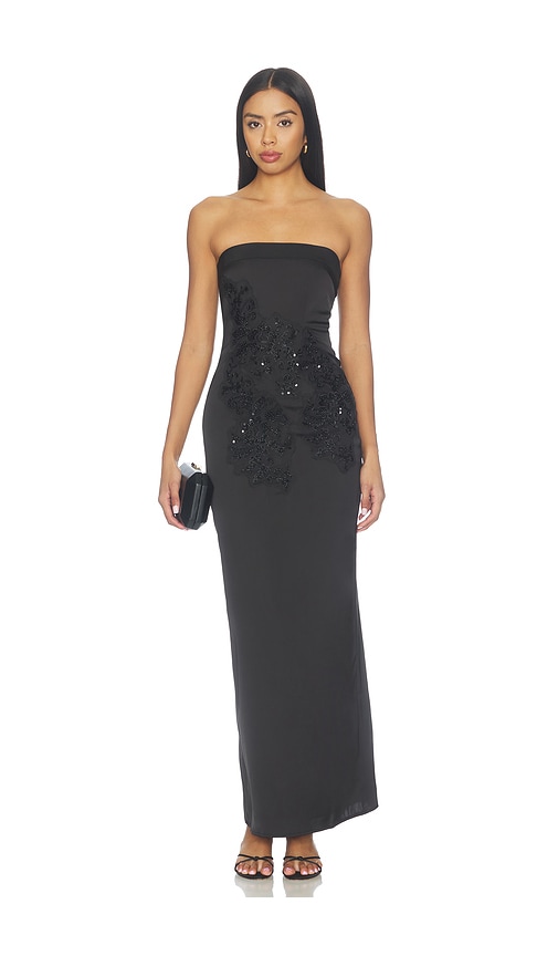 Angel Strapless Gown by superdown in Black
