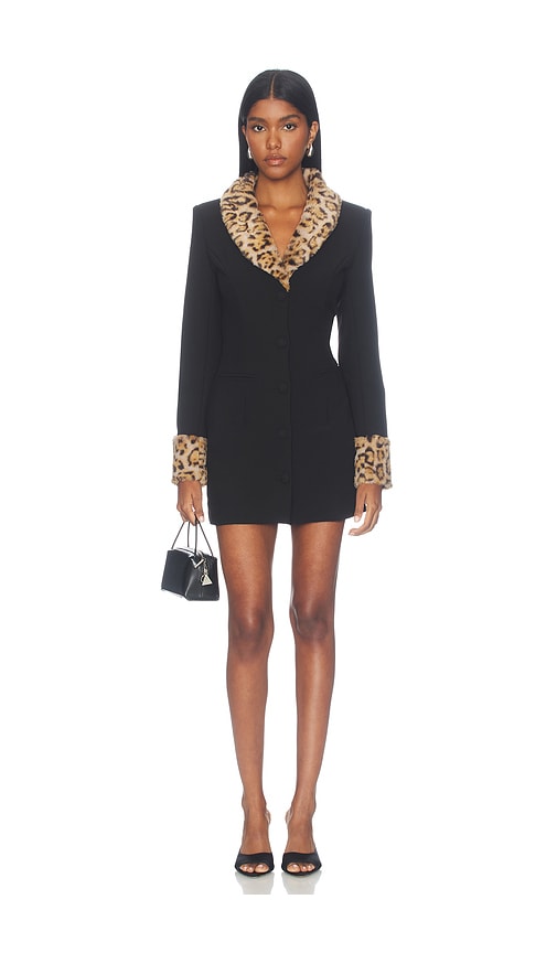 Franceska Mini Dress by superdown in Black Leopard