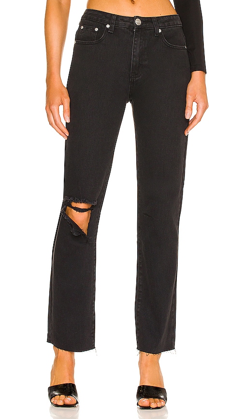 superdown Dylan Distressed Denim Jean in Washed Black