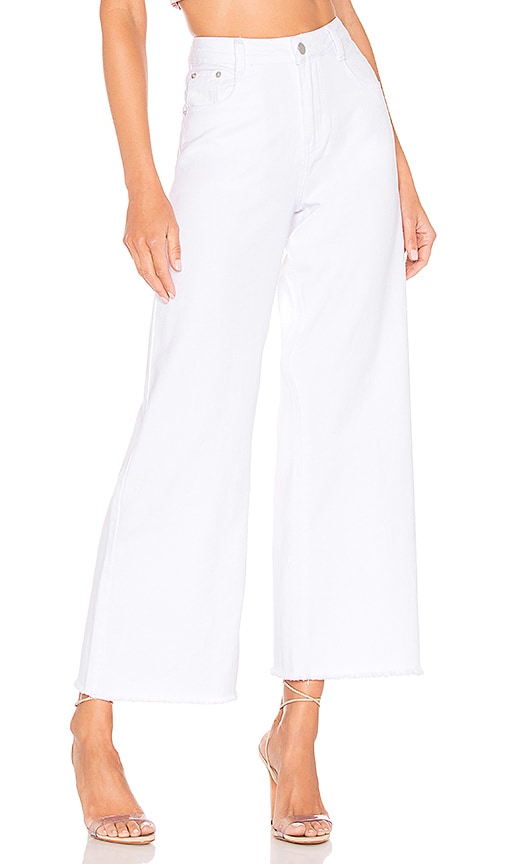 superdown Lucy Crop Flare Jeans in White | REVOLVE