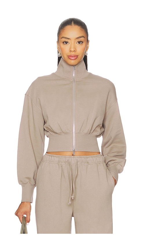 Superdown Branka Zip Up Jacket In Nude
