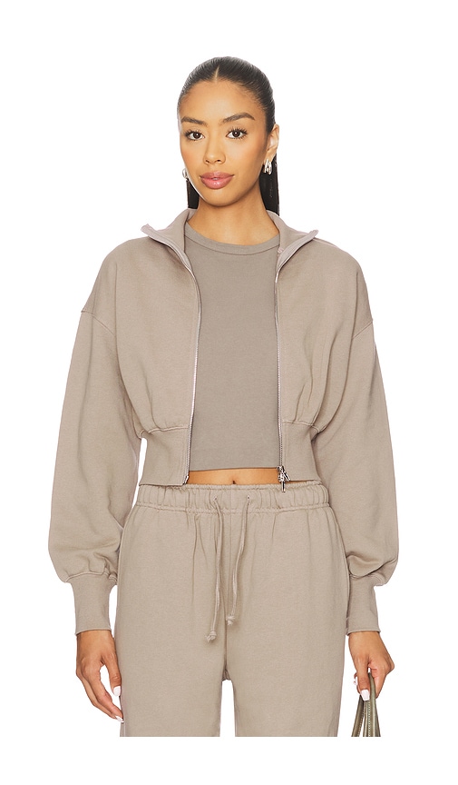 Superdown Branka Zip Up Jacket In Nude