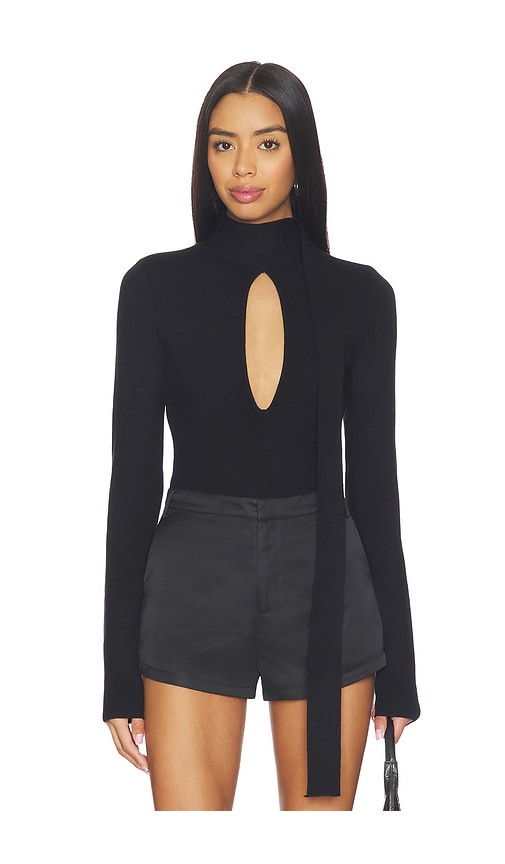 Superdown Gracen Scarf Sweater In Black