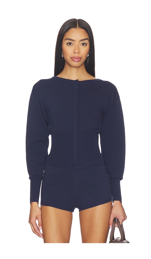 Superdown Jayella Knit Top In Blue