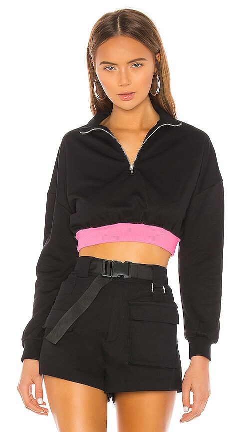 Jojo Contrast Cropped Sweatshirt