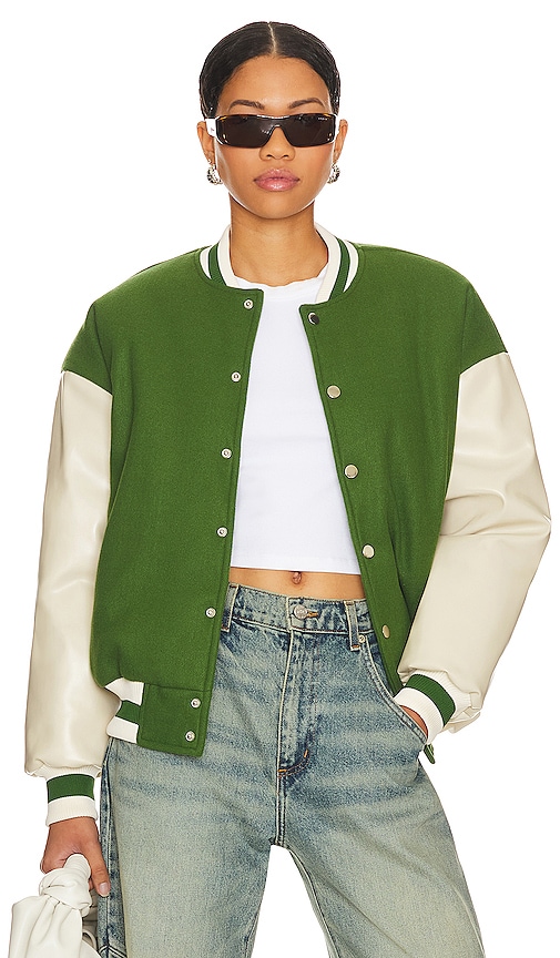 superdown Kai Varsity Jacket in Green