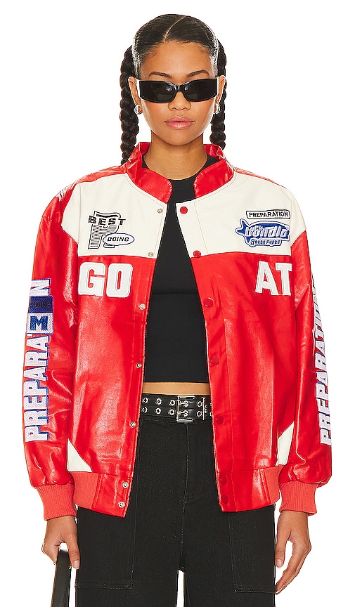 superdown Whitney Racer Jacket in Red