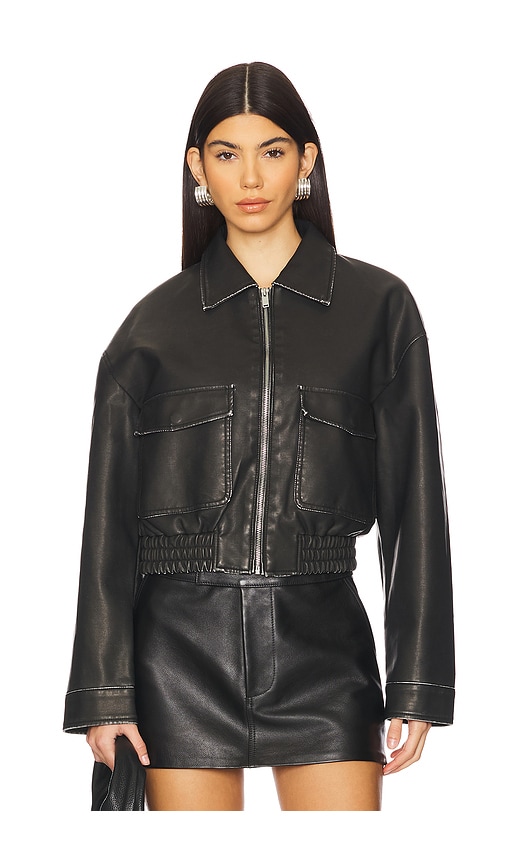 Superdown Lolo Faux Leather Jacket In Black