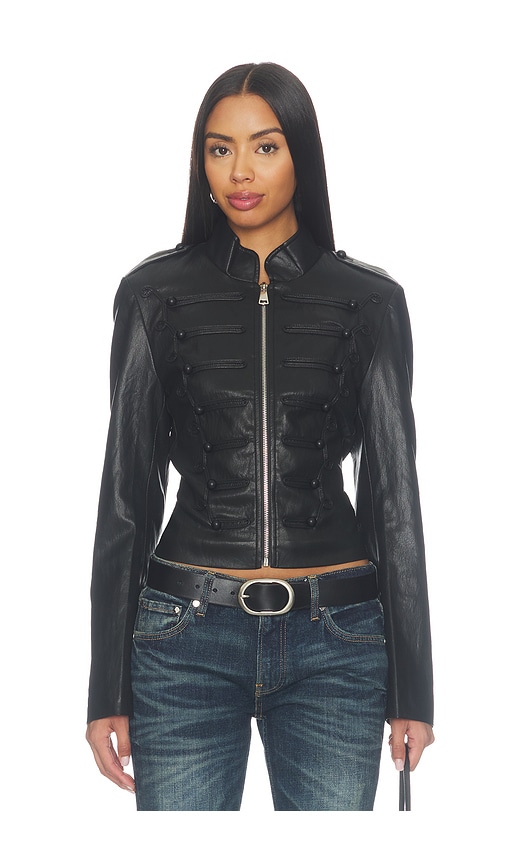 Copen Faux Leather Jacket by superdown in Black