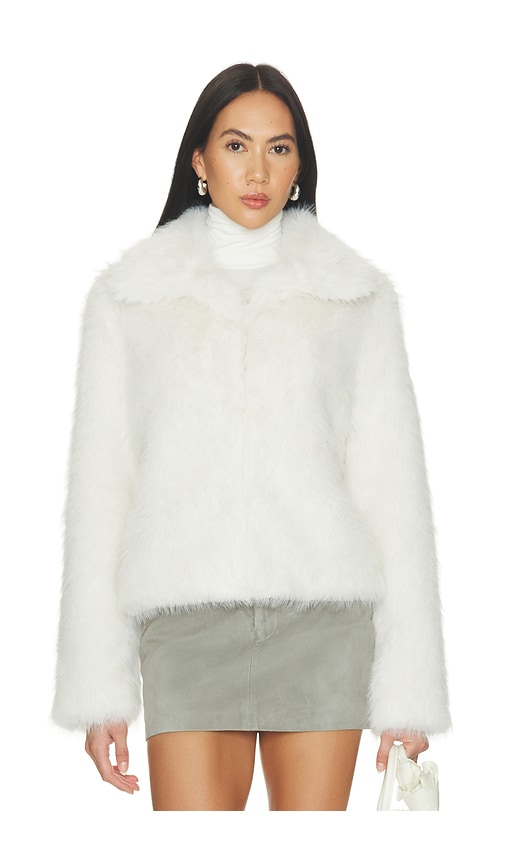 Emory Faux Fur Jacket by superdown in Ivory