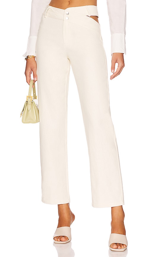 superdown Iris Cut Out Pant in Ivory