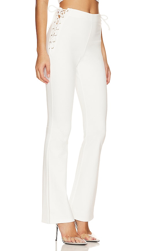 Shop Superdown Jeneh Lace Up Pants In Ivory