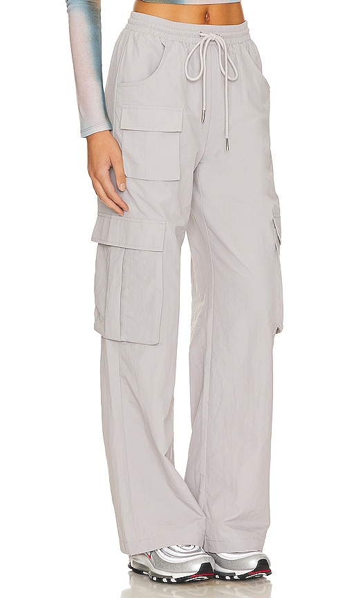 Shop Superdown Evie Cargo Pant In Light Grey