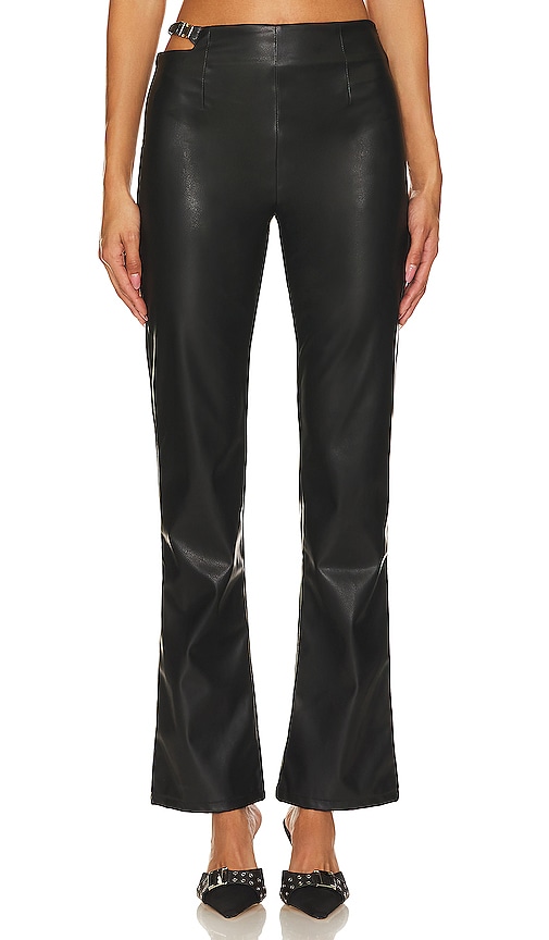 superdown Kaitlyn Faux Leather Pant in Black | REVOLVE