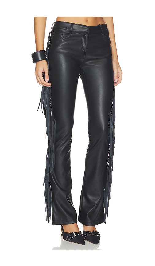 superdown Karina Fringe Pant in Black