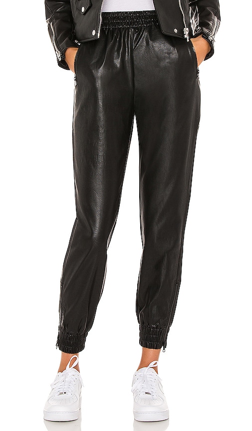 superdown Rinah Faux Leather Jogger Pant in Black | REVOLVE