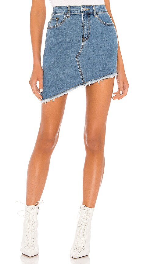 denim skirt asymmetric