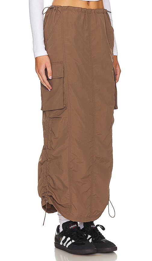 Shop Superdown Ezra Maxi Cargo Skirt In Mocha