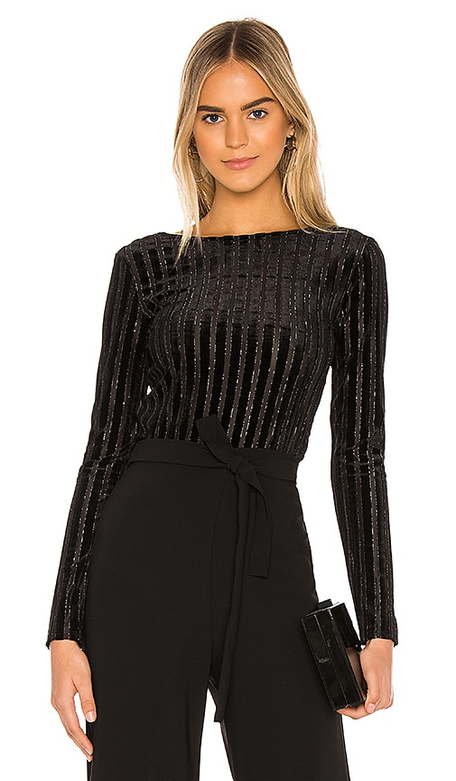 Shop Superdown Phyllis Bodysuit In Black