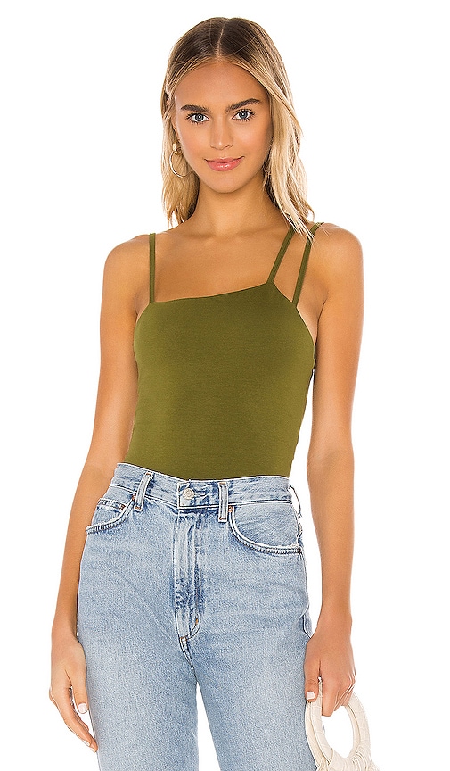 green strappy bodysuit