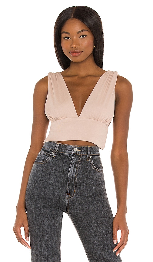superdown Victoria Ruched Top in Nude