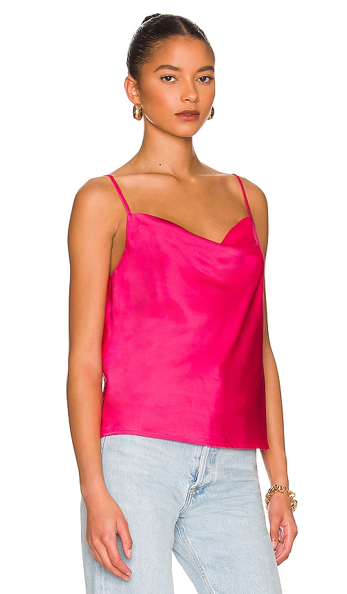 Shop Superdown Jorden Satin Top In Fuchsia