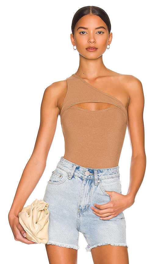 Revolve SUPERDOWN Stasia Lace Bodysuit in Nude and White Size Xs