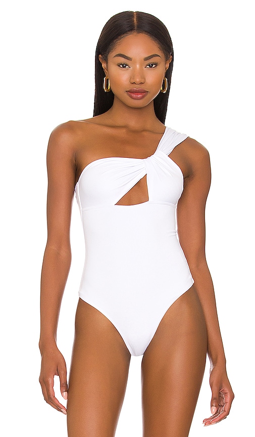 Superdown Jimena One Shoulder Bodysuit In White