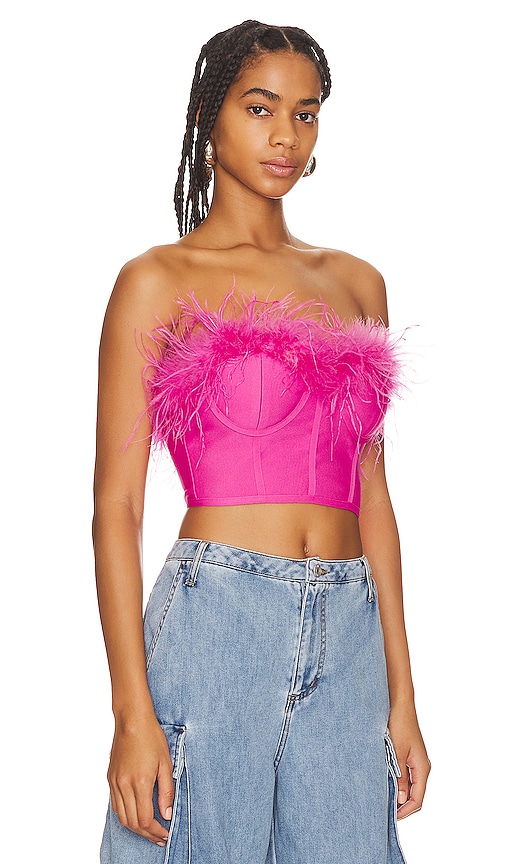 Shop Superdown Ramona Bustier Top In Pink