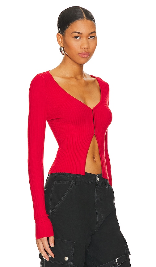 Shop Superdown Sierra Knit Top In Red