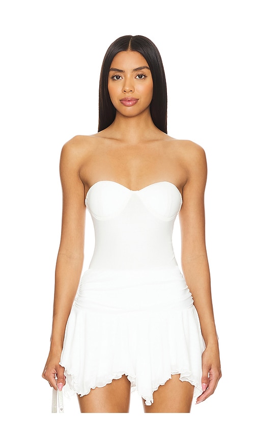 Superdown Stef Bustier Bodysuit In White