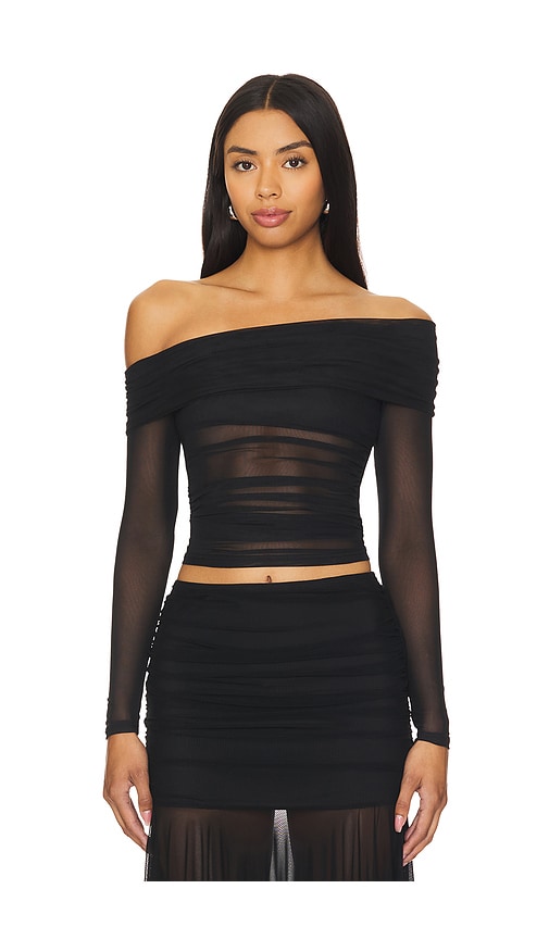 superdown Kami Off Shoulder Top in Black