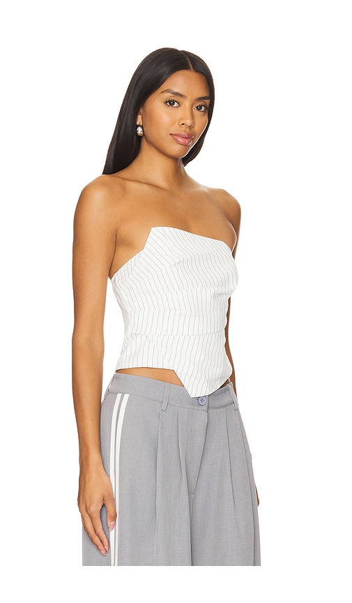 Superdown Rianna Strapless Top In 黑色、白色