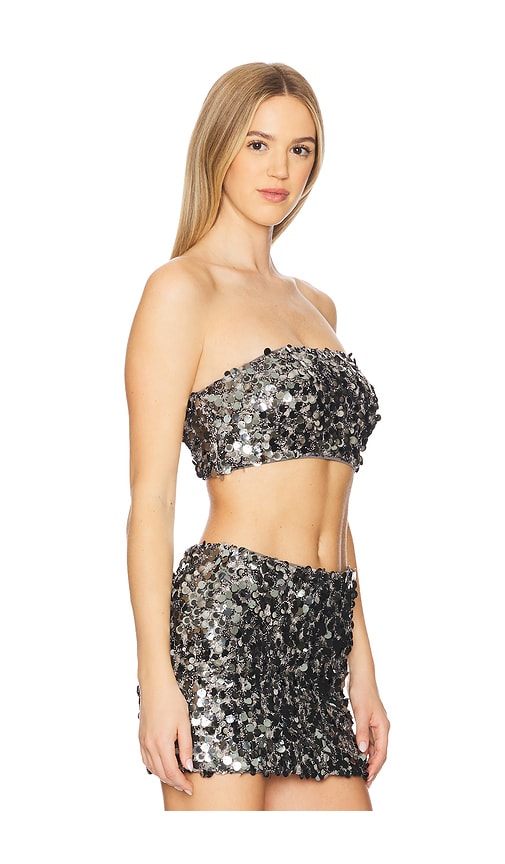 Superdown Oberteil Adalaide In Metallic Silver
