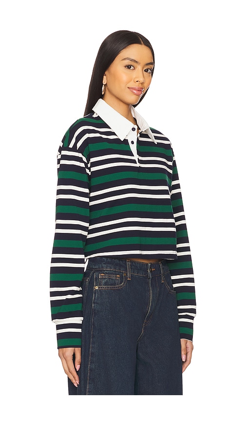Superdown Mason Top In 海军蓝 & 绿色