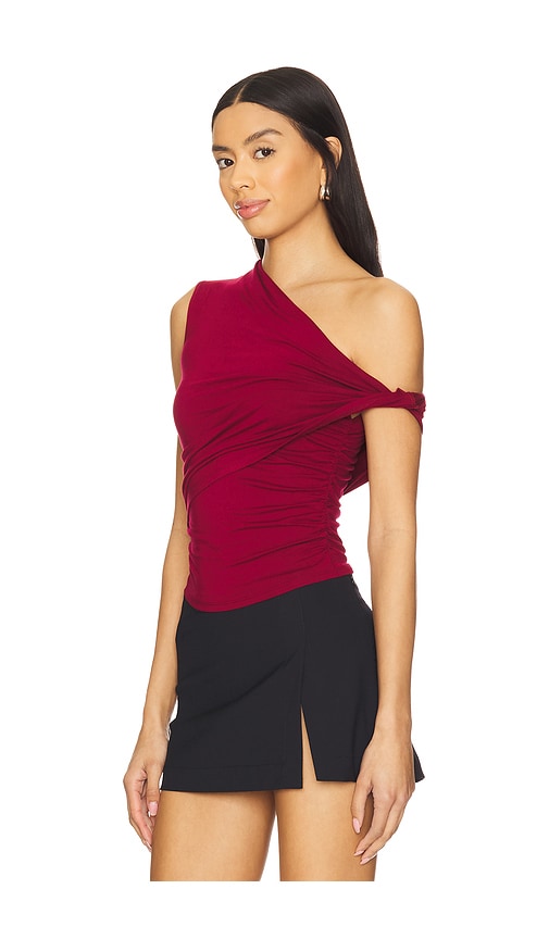  Superdown Oberteil Alessia In Burgundy. Größe S. Also In Xs, Xxs, M, L, Xl. 