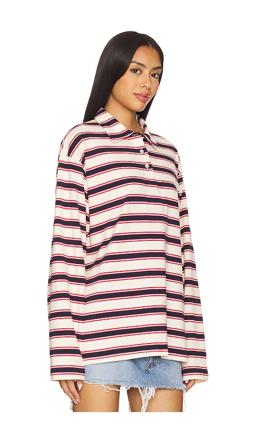 Superdown Cailyn Polo Top In 红色 & 海军蓝