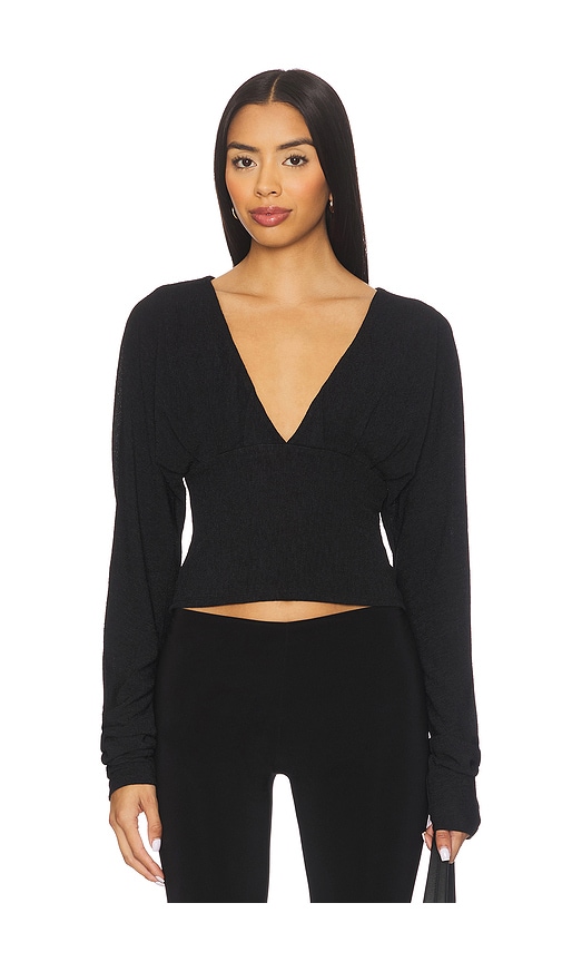 Superdown Cece Dolman Sleeve Top In Black