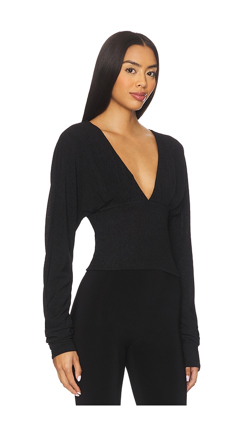 Superdown Cece Dolman Sleeve Top In Black