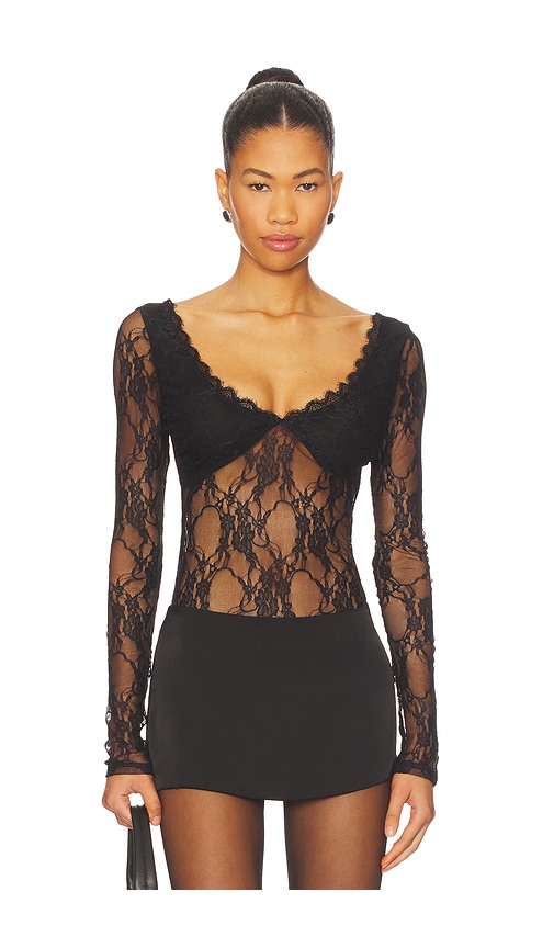 Superdown Halcyon Bodysuit In Black