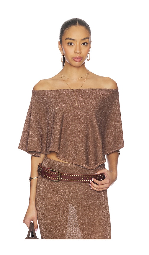 superdown Shelly Off Shoulder Top en Brown Taille XS Also en S 58 €
