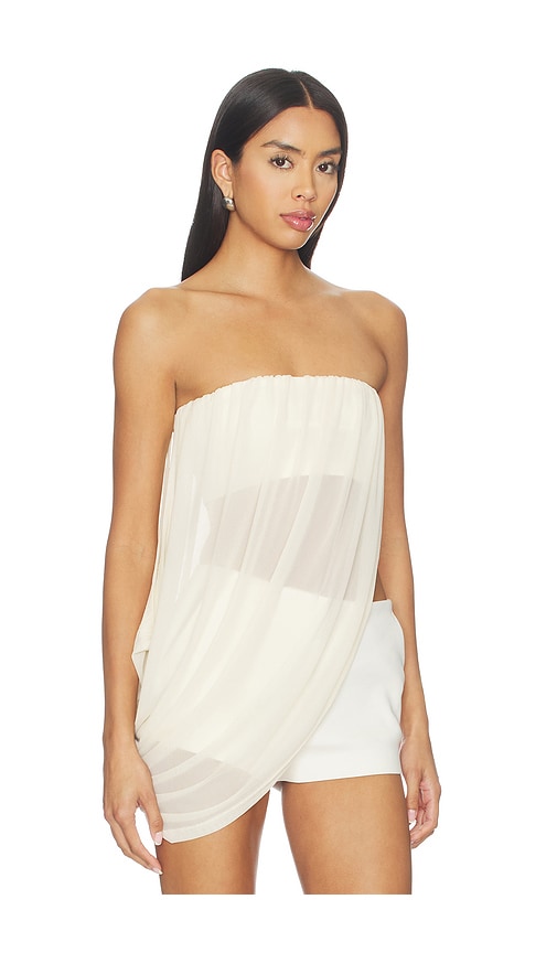 Superdown Elodie Strapless Top In White