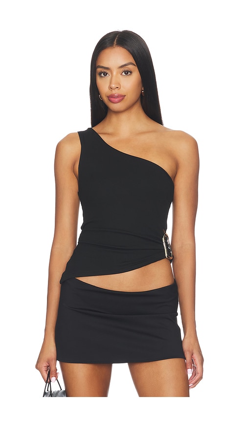 superdown Beckett Asymmetrical Top in Black. - size L (also in M, S, XL, XS, XXS)