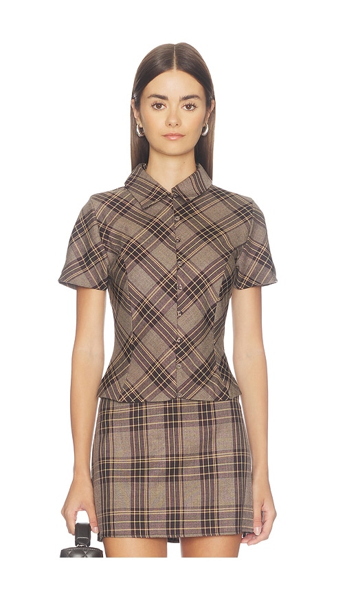 Superdown Mariam  탑 In Plaid Multi