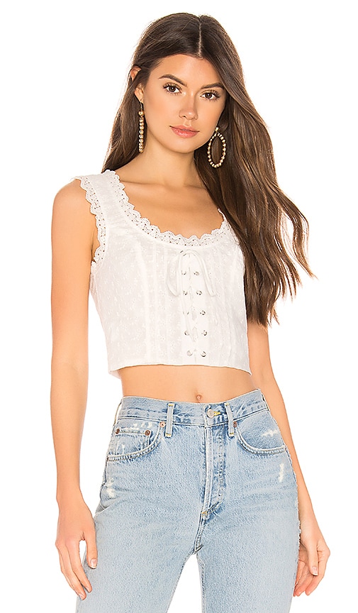 Rumor Lace Up Top
