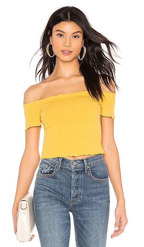 superdown Andrea Frill Top in Yellow