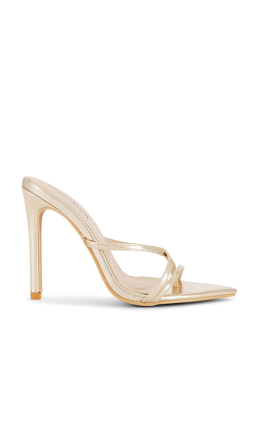 Shop Superdown Sofia Heel In Metallic Gold