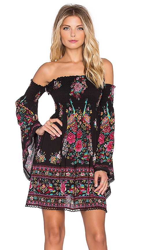 Hotel Paradiso Bell Sleeve Mini Dress