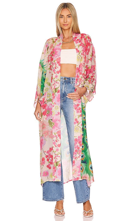 OVERSIZED ROBE PEACOCK ROCK
