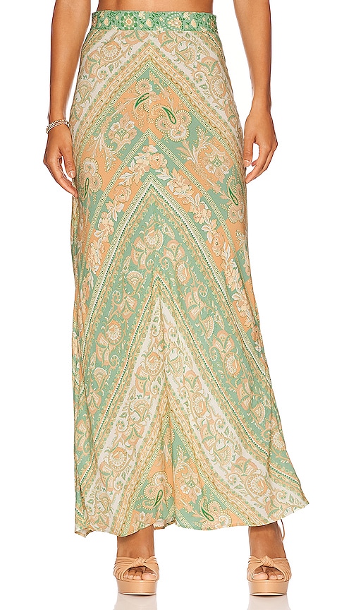 Madame Peacock Maxi Skirt in Sage. Revolve Women Clothing Skirts Maxi Skirts 